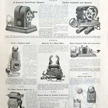 Electrical Apparatus Motors Phones 1897 Advertisement Victorian Full Pag... - £31.59 GBP