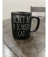 Rae Dunn &quot;DON&#39;T BE A SCAREDY CAT&quot; Coffee Mug Black Matte Halloween - $238.70 MXN