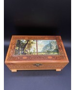 Albert Bierstadt Yosemite Wood Jewelry Box Country Decoupage Scene - €30,80 EUR