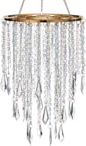 Cioceen Acrylic Chandelier Ceiling Light Shade Beaded Hanging Pendant La... - $650.90 MXN