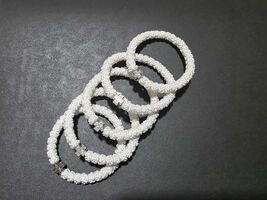 Christian 33 knot komboskini, white Orthodox prayer rope bracelet, handm... - $7.49