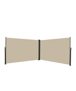 Beige Ret retractable Side Awning 276x71&quot; Waterproof UV Privacy Screen - $329.63 CAD