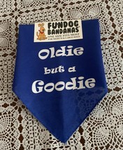 Doggiedanna Oldie But A Goodie Blue Dog Bandana Medium Large Tie On Scarf Fundog - £4.38 GBP