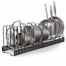 Expandable Rack For Under Cabinet With 4 Diy Storage Positions - Pan Organizer R - £59.14 GBP