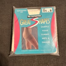 No Nonsense Vintage Great Shapes Pantyhose NEW SEALED Size B Off White S... - £7.72 GBP