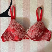Victoria&#39;s Secret Dream Angels Bling Push Up Bra Love Red Pirouette Pink... - £51.50 GBP