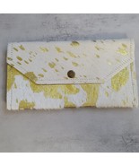 Western Cowhide Hair On Wallet White with Gold Specks - €33,26 EUR