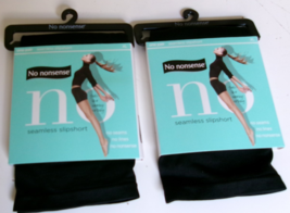 2 No nonsense seamless slip short Size X-Large Black nylon spandex blend - $17.77