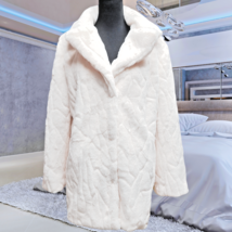 Luxury Cream Faux Fur Coat Size Medium - £140.14 GBP