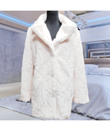 Luxury Cream Faux Fur Coat Size Medium - £139.44 GBP