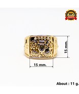 Elvis Presley TCB Concert Crown Head LAB Crystal 18K Gold Plated S.6-11 Men Ring - $25.99