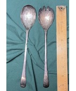 2 Silver Plate Spoons/Spork-EPNS Made in England Stamped on Handles ~ 9 ... - $4.50