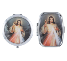 Divine Mercy Jesus I Trust in You Compact Purse Mirror and Pill Box Cath... - £11.08 GBP