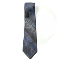 Paul Dione Men&#39;s Necktie 100% Silk Tie Blue Multi Paisley - £3.97 GBP