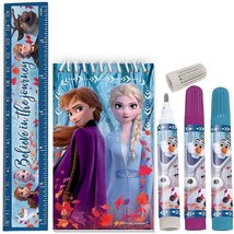 Disney Frozen II Stationery Set Ruler Marker Pens Notepad Birthday Party Favors - £2.80 GBP