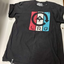 Lifted Research Group LRG Shirt Men&#39;s Size L Black Short Sleeve tree Logo - $12.82