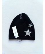 Rebecca Minkoff Silver Stars Knit Beanie Hat Black - $87.58 CAD