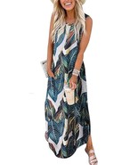 Sleeveless Split Women Maxi Dresses Loose Sundress with Pockets S-3XL - $34.99