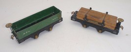 Lot Of 2 American Flyer Train Cars - 3013 Gondola &amp; 3006 Log Car w Load - $66.98