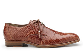 Belvedere Men's Shoes Lago Genuine Alligator Plain Toe Tassel Cognac  14010 image 2
