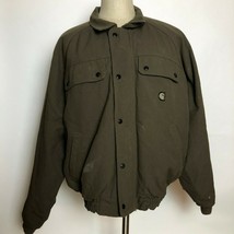 VTG Carhartt Olive Green Distressed Insulated Jacket Construction Size X... - $98.99