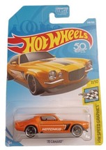 2018 Hot Wheels #346 HW Speed Graphics 7/10 &#39;70 CAMARO Orange w/Black Pr... - $2.92