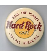 Hard Rock Cafe Save the Planet Love all Serve All 1&quot; pin back button Pin... - $34.37 CAD