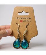 Beautiful handmade gemstone earrings with sterling silver hypoallergenic - $21.83