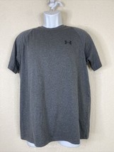 Under Armour Heatgear Men Size M Gray Loose Performance T Shirt Short Sleeve - £8.61 GBP