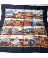 Vintage Folk Art Silk Scarf Museum of Fine Arts Boston MFA 100% Silk Jap... - $64.99