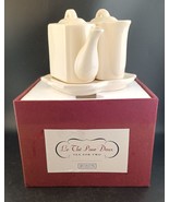 Restoration Hardware Le The Pour Deux Set Porcelain Teapots + Lids + Und... - $18.00