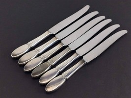 1847 Rogers SYLVIA 6 French Hollow Dinner Knives 9-1/2 Flatware Silverplate 1934 - £9.32 GBP
