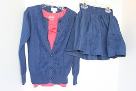 The Children’s Place Three Piece Outfit Coral Top, Navy blue sweater and... - £9.32 GBP