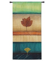34x17 Springing Leaves Ii Autumn Fall Nature Contemporary Tapestry Wall Hanging - $123.75
