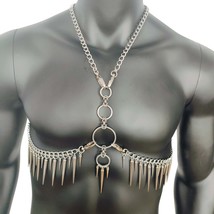 Rave Man Body Chain Harness,Metal Chain Harness,Punk Chest Harness Chain - $58.00