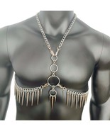 Rave Man Body Chain Harness,Metal Chain Harness,Punk Chest Harness Chain - $100.00