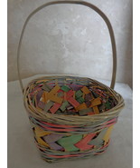 Small Multi-Colored Wicker Basket (#3108) - $24.49 CAD