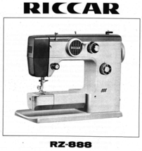 Riccar RZ-888 Service Manual Sewing Machine - £12.52 GBP