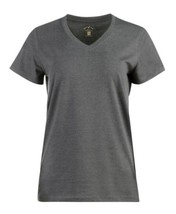 Blue Mountain YKL-9072 Women&#39;s Short-Sleeve V-Neck T-Shirt Large Heather... - $21.55