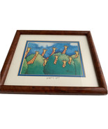 Pat Cranor Signed &amp; Numbered Giraffe Art Print  &quot;What&#39;s Up&quot; LE Framed - $753.92 MXN