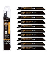 Tolesa Bi-Metal Sawzall Blades Metal Cutting 6 Inch 18 Tpi, 10 Pack - $585.21 MXN