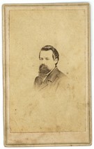 CIRCA 1880&#39;S CDV Handsome Man With Long Beard Wearing Suit S.K. Krauss Lima, OH - £9.63 GBP