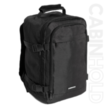 Cabinhold Roma Ryanair 40x20x25 CM Backpack 20L Carry-on Bag Hand Luggage Black - £34.26 GBP