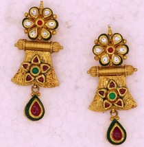 Indian Bollywood Style Handmade Traditional Earring Fabulous Wedding Jewelry - £2,608.43 GBP