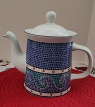 Dansk International Designs Ltd Mosaic Waves Six Cup Coffee Pot Made in Portugal - £35.92 GBP