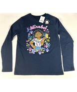 Disney Encanto Mirabel Girls Dark LBue Long Sleeve Tshirt Size M(8) - £10.65 GBP