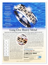 Print Ad Stauer Men&#39;s Tungsten Ring 2017 Magazine Advertisement - $10.64 CAD