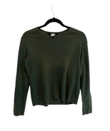 PERUVIAN CONNECTION Womens Layering Tee Green Pima Cotton Long Sleeve To... - £24.94 GBP