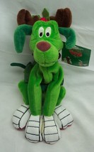 Wb Looney Tunes Marvin Martian K-9 Green Dog As Reindeer 7&quot; Bean Bag Animal New - $29.70