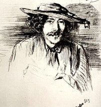 Portrait Of Whistler Etching Print 1922 James McNeill Whistler 1st State SmDwC2 - £23.42 GBP